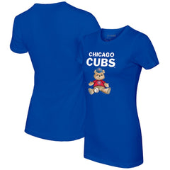 Chicago Cubs Tiny Turnip Women's Teddy Boy T-Shirt - Royal - MLB Discount