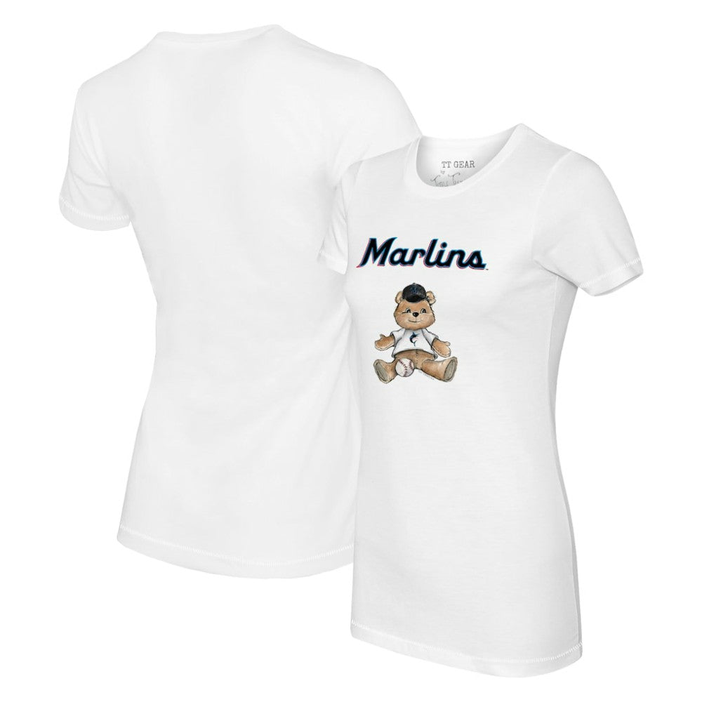 Miami Marlins Tiny Turnip Women's Teddy Boy T-Shirt - White - MLB Lifestyle
