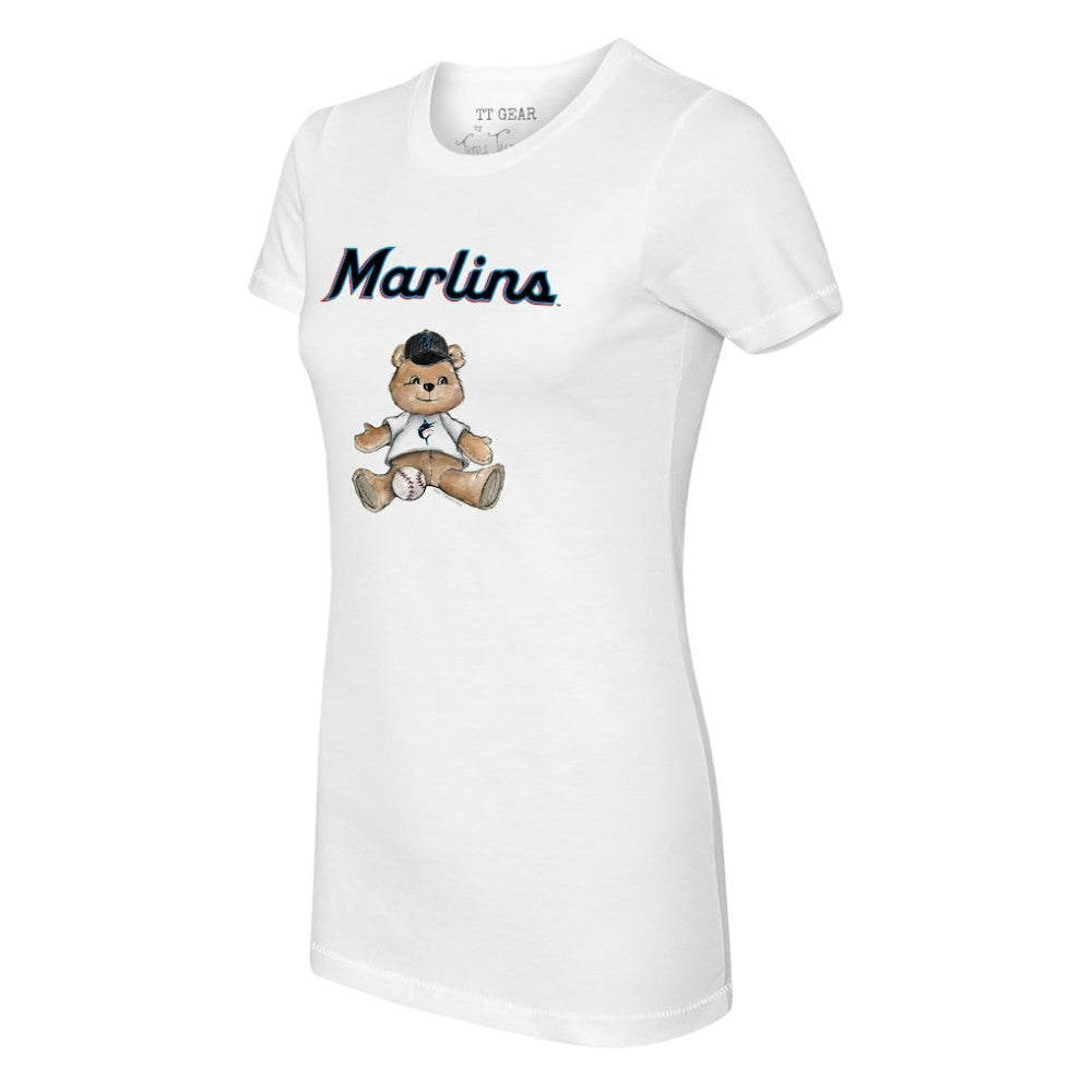 Miami Marlins Tiny Turnip Women's Teddy Boy T-Shirt - White - MLB Lifestyle