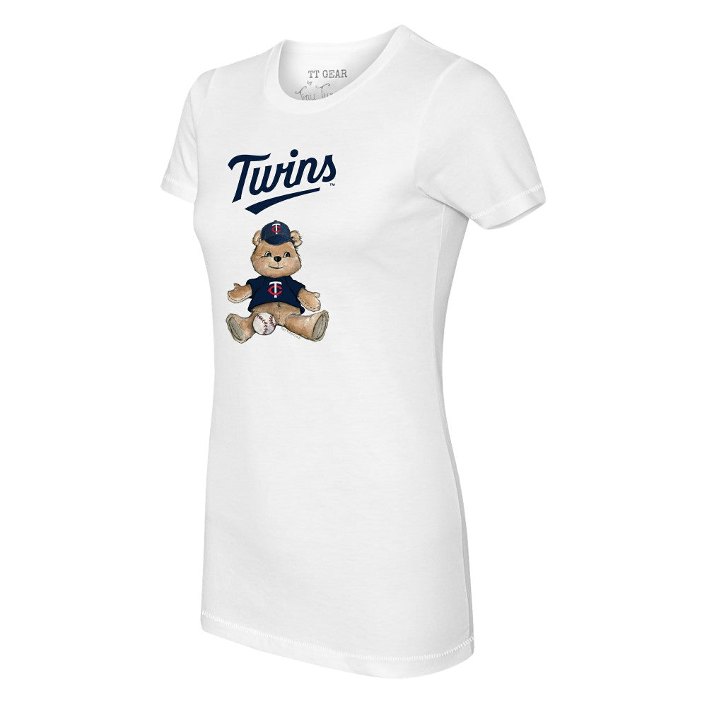 Minnesota Twins Tiny Turnip Women's Teddy Boy T-Shirt - White - MLB Discount