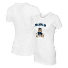 Seattle Mariners Tiny Turnip Women's Teddy Boy T-Shirt - White - MLB Sale