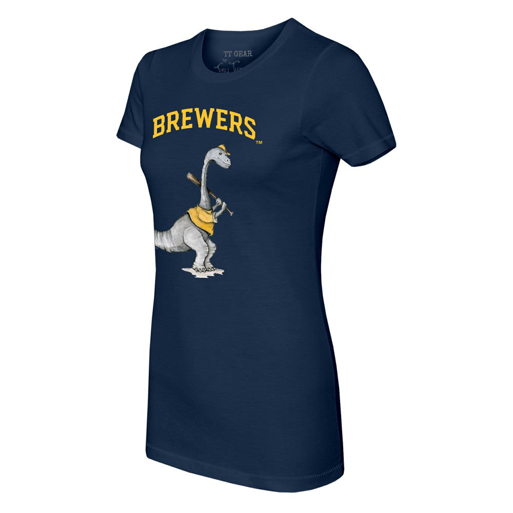 Milwaukee Brewers Tiny Turnip Women's Bronto T-Shirt - Navy - MLB Lifestyle