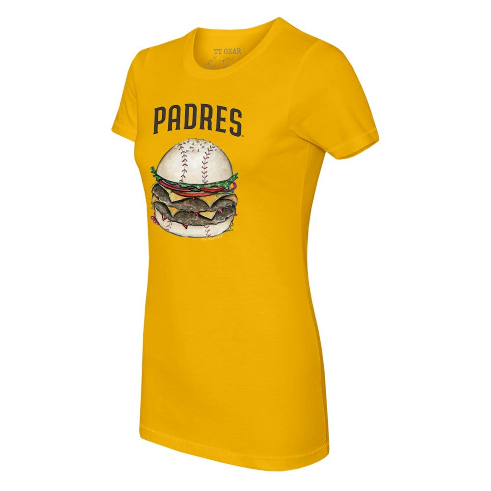 San Diego Padres Tiny Turnip Women's Burger T-Shirt - Gold - MLB Online