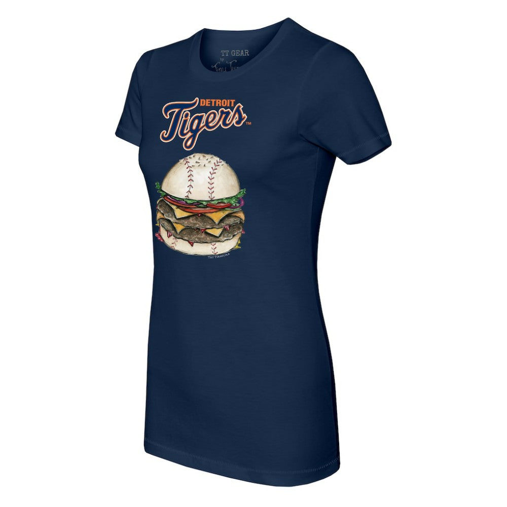Detroit Tigers Tiny Turnip Women's Burger T-Shirt - Navy - MLB Online
