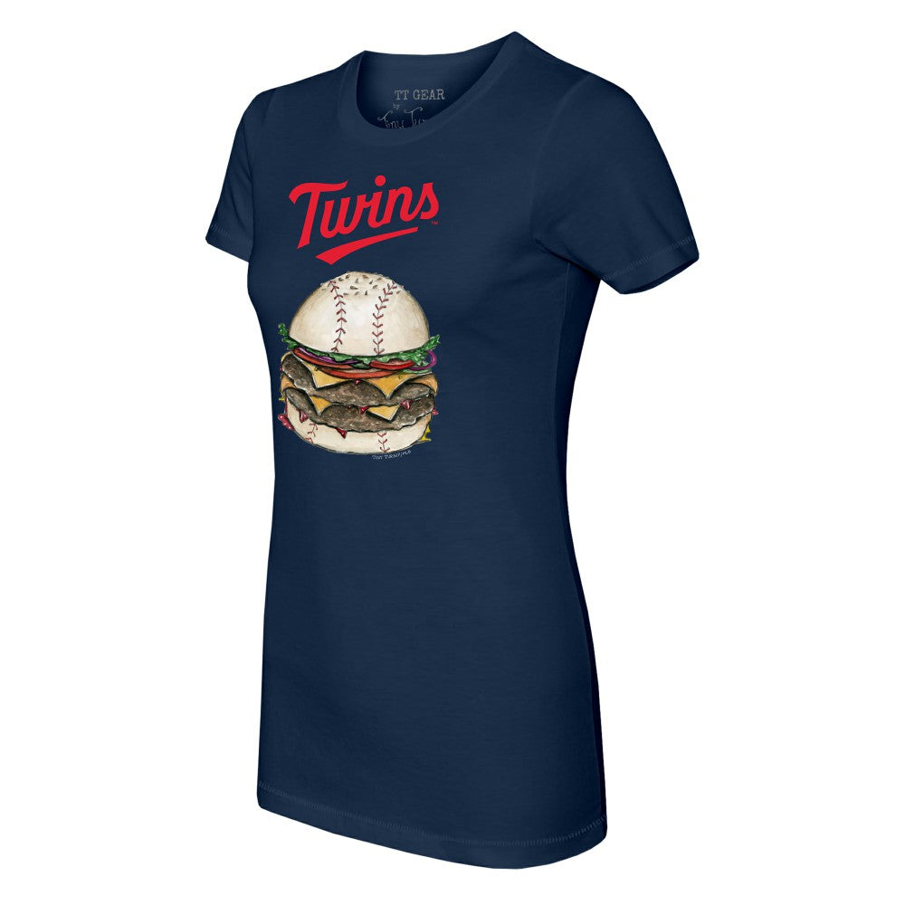 Minnesota Twins Tiny Turnip Women's Burger T-Shirt - Navy - MLB Sale