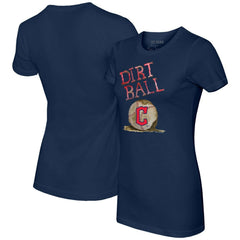 Cleveland Guardians Tiny Turnip Women's Dirt Ball T-Shirt - Navy - MLB Sale
