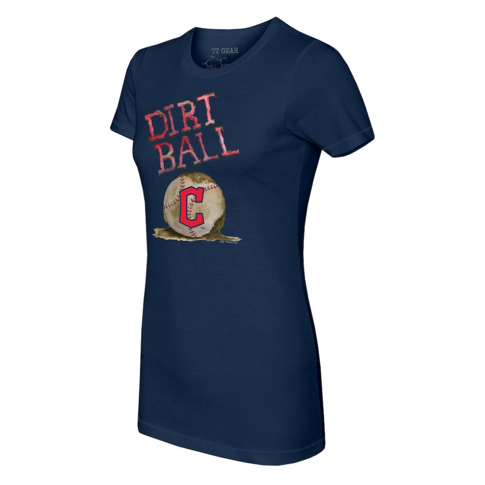 Cleveland Guardians Tiny Turnip Women's Dirt Ball T-Shirt - Navy - MLB Sale