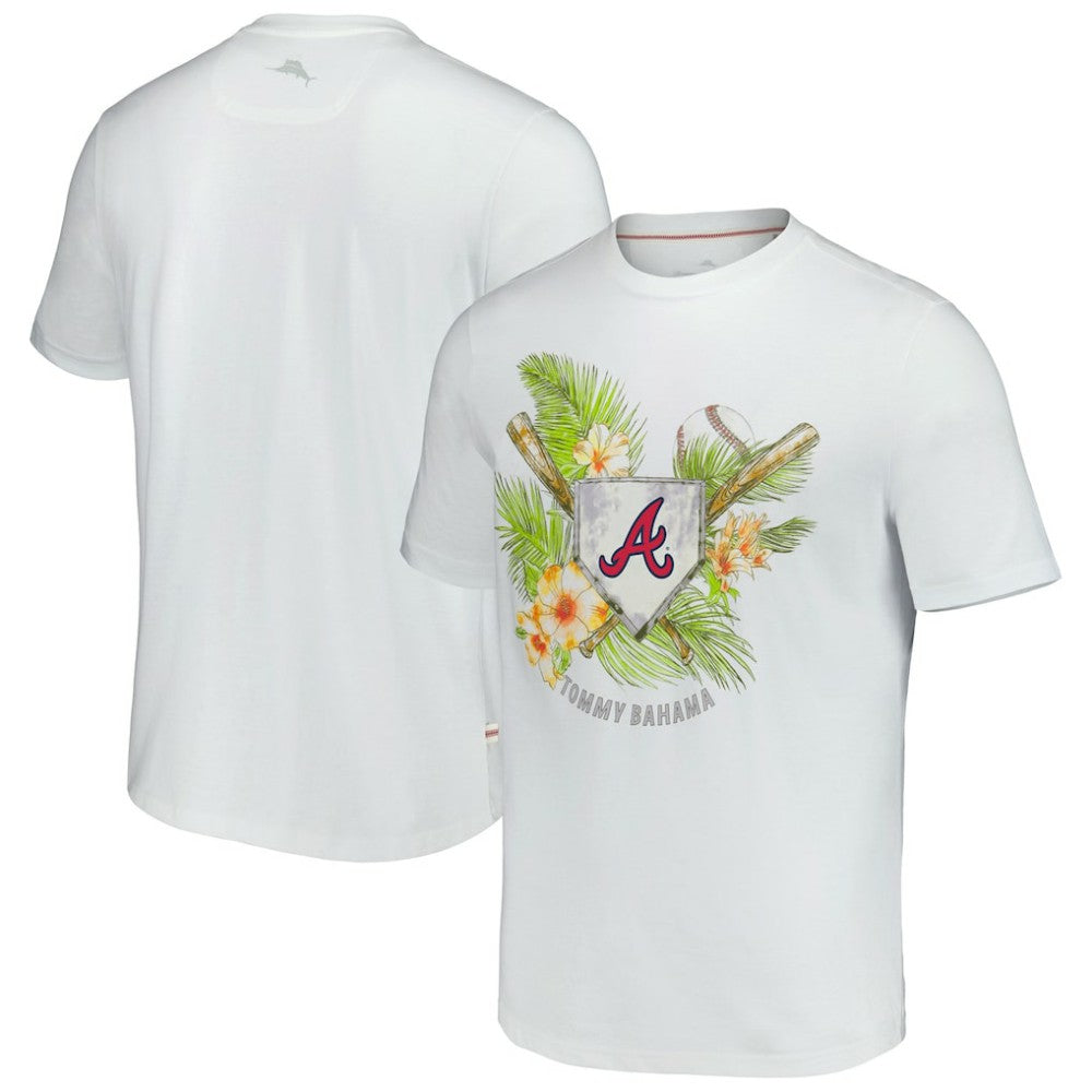 Atlanta Braves Tommy Bahama Island League T-Shirt - White - MLB on Sale