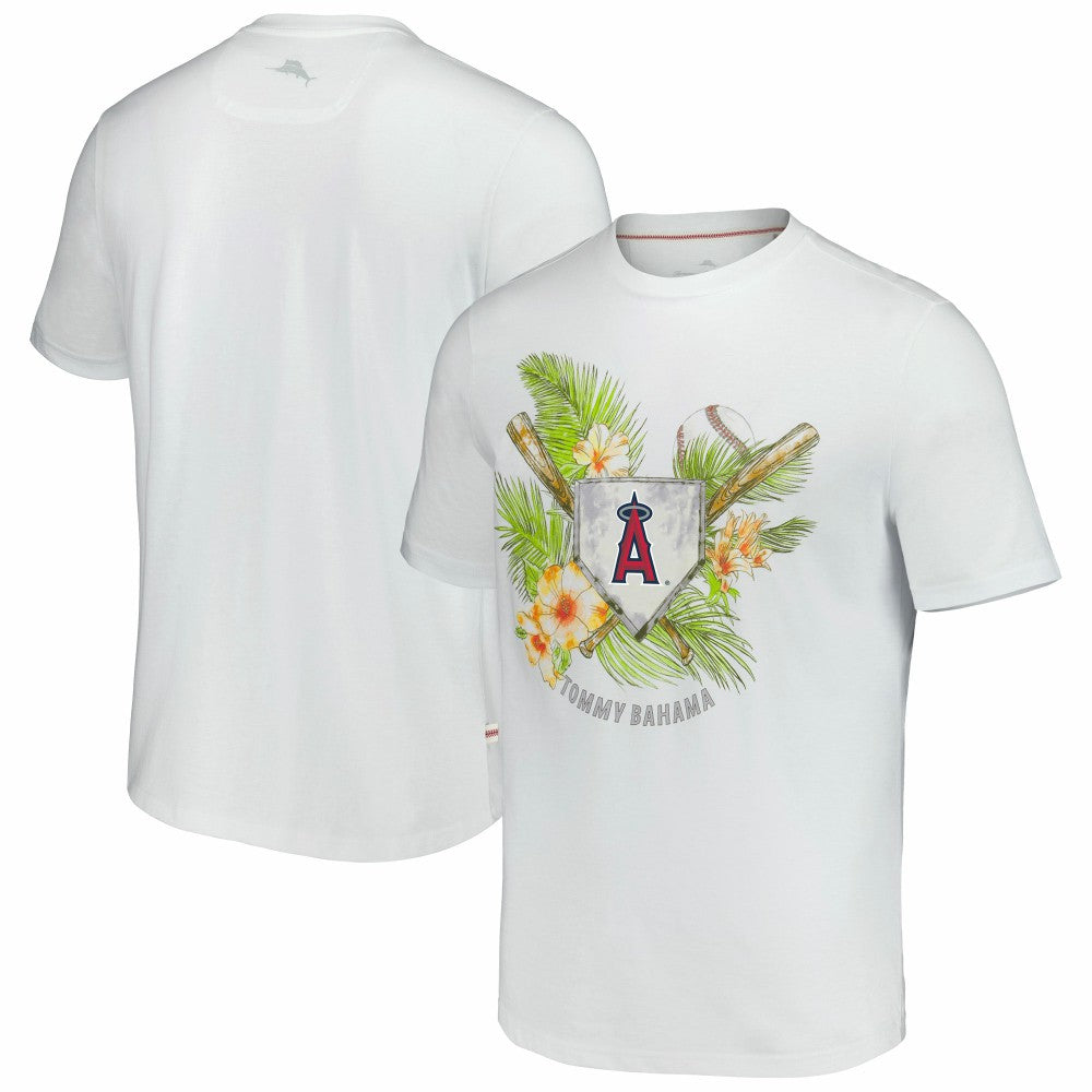 Los Angeles Angels Tommy Bahama Island League T-Shirt - White - MLB Discount