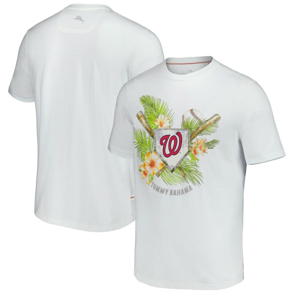 Washington Nationals Tommy Bahama Island League T-Shirt - White - MLB on Sale