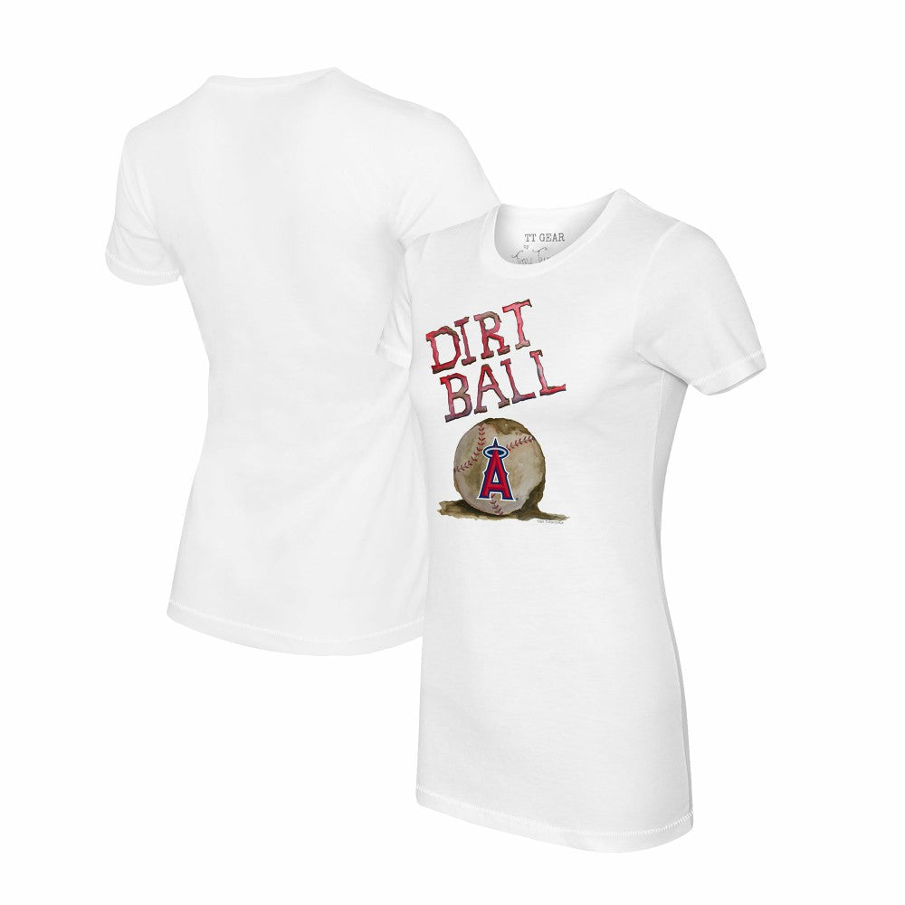 Los Angeles Angels Tiny Turnip Women's Dirt Ball T-Shirt - White - MLB Sale