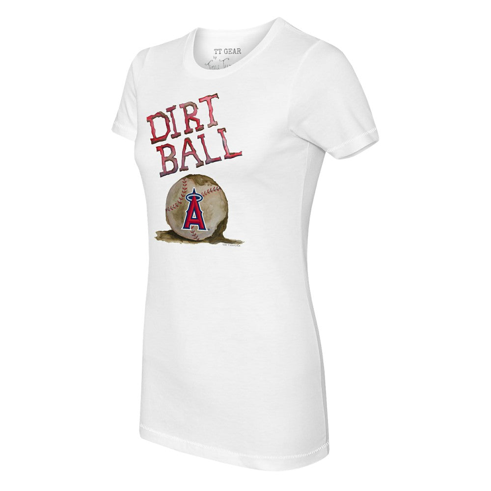 Los Angeles Angels Tiny Turnip Women's Dirt Ball T-Shirt - White - MLB Sale