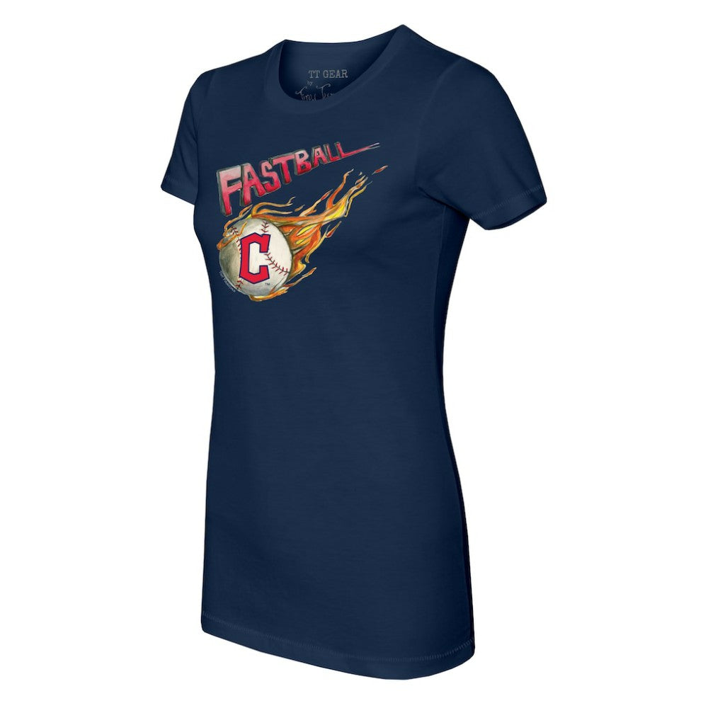 Cleveland Guardians Tiny Turnip Women's Fastball T-Shirt - Navy - MLB Sale