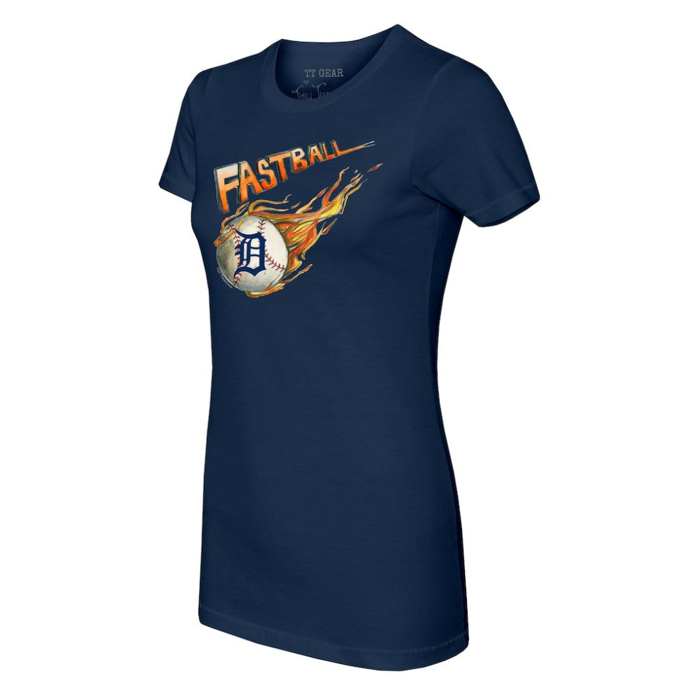 Detroit Tigers Tiny Turnip Women's Fastball T-Shirt - Navy - MLB on Sale