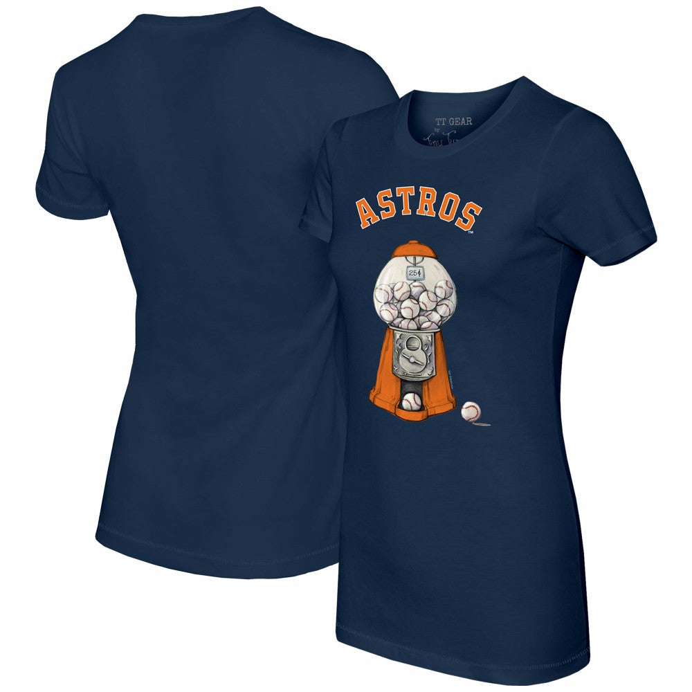 Houston Astros Tiny Turnip Women's Gumball Machine T-Shirt - Navy - MLB Lifestyle
