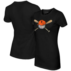 San Francisco Giants Tiny Turnip Women's Hat Crossbats T-Shirt - Black - MLB Lifestyle