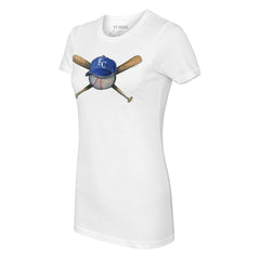 Kansas City Royals Tiny Turnip Women's Hat Crossbats T-Shirt - White - MLB Online