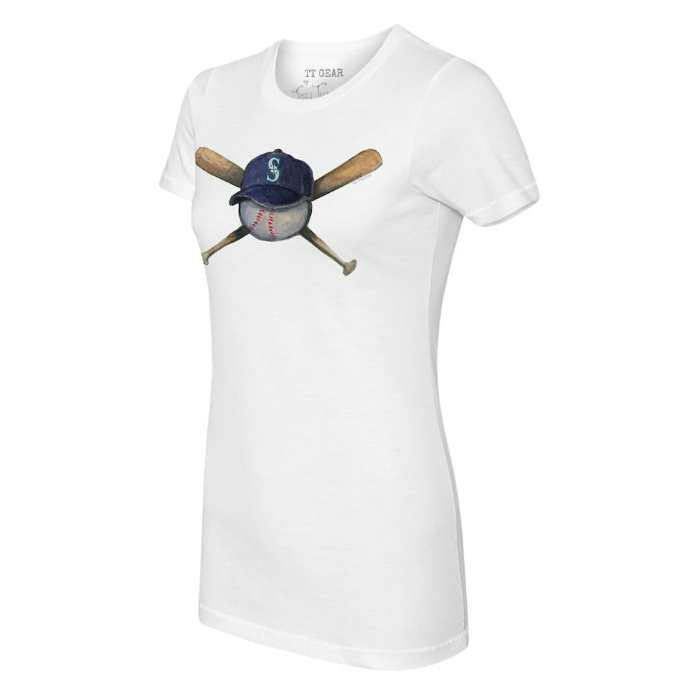 Seattle Mariners Tiny Turnip Women's Hat Crossbats T-Shirt - White - MLB Online