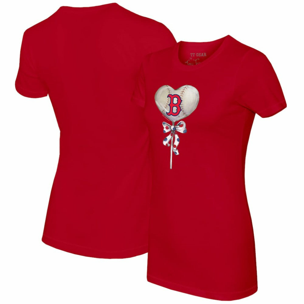Boston Red Sox Tiny Turnip Women's Heart Lolly T-Shirt - Red - MLB Discount