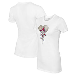 Atlanta Braves Tiny Turnip Women's Heart Lolly T-Shirt - White - MLB Online