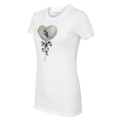 Chicago White Sox Tiny Turnip Women's Heart Lolly T-Shirt - White - MLB Lifestyle