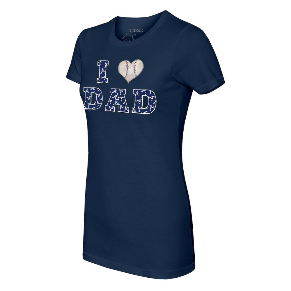 Atlanta Braves Tiny Turnip Women's I Love Dad T-Shirt - Navy - MLB Online
