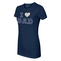 Atlanta Braves Tiny Turnip Women's I Love Dad T-Shirt - Navy - MLB Online