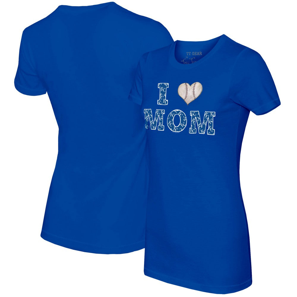 Kansas City Royals Tiny Turnip Women's I Love Mom T-Shirt - Royal - MLB on Sale