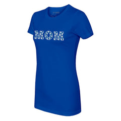 Los Angeles Dodgers Tiny Turnip Women's Logo Mom T-Shirt - Royal - MLB Sale