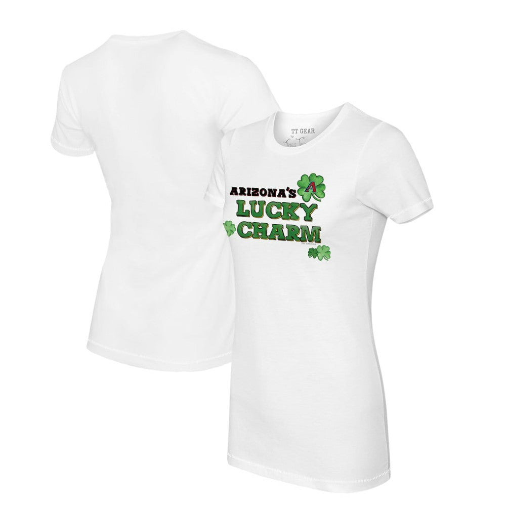 Arizona Diamondbacks Tiny Turnip Women's Lucky Charm T-Shirt - White - MLB Sale