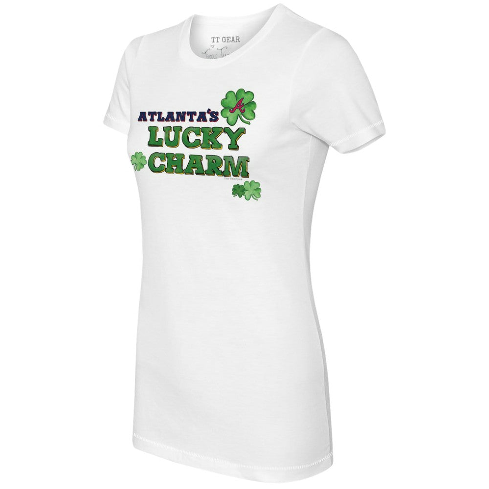 Atlanta Braves Tiny Turnip Women's Lucky Charm T-Shirt - White - MLB Online