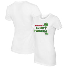 Boston Red Sox Tiny Turnip Women's Lucky Charm T-Shirt - White - MLB Sale