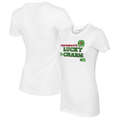 Cincinnati Reds Tiny Turnip Women's Lucky Charm T-Shirt - White - MLB Online