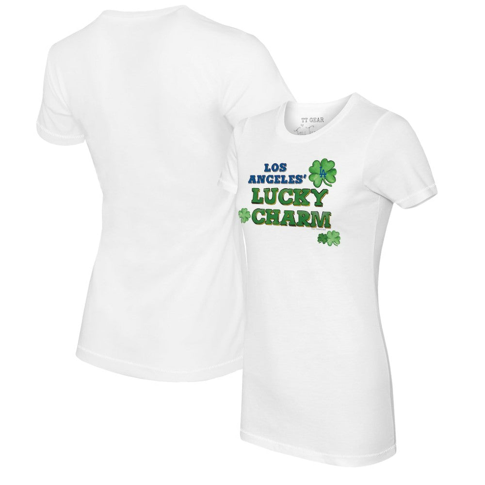 Los Angeles Dodgers Tiny Turnip Women's Lucky Charm T-Shirt - White - MLB Sale