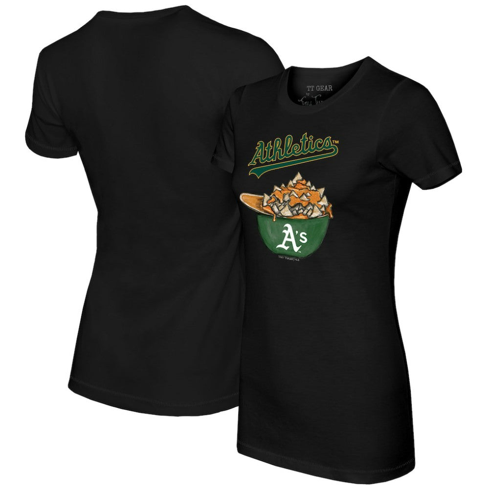 Athletics Tiny Turnip Women's Nacho Helmet T-Shirt - Black - MLB Discount