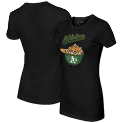 Athletics Tiny Turnip Women's Nacho Helmet T-Shirt - Black - MLB Discount