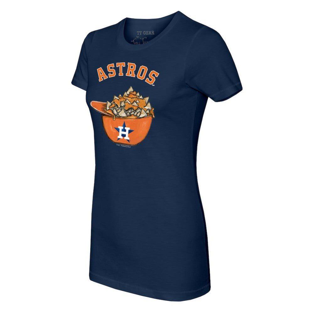Houston Astros Tiny Turnip Women's Nacho Helmet T-Shirt - Navy - MLB Discount