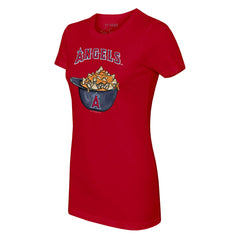 Los Angeles Angels Tiny Turnip Women's Nacho Helmet T-Shirt - Red - MLB Sale