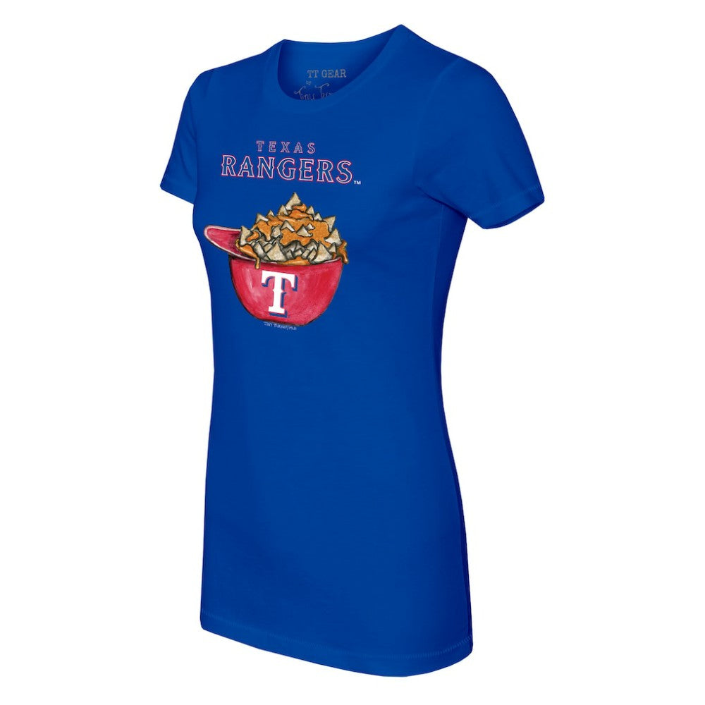 Texas Rangers Tiny Turnip Women's Nacho Helmet T-Shirt - Royal - MLB on Sale