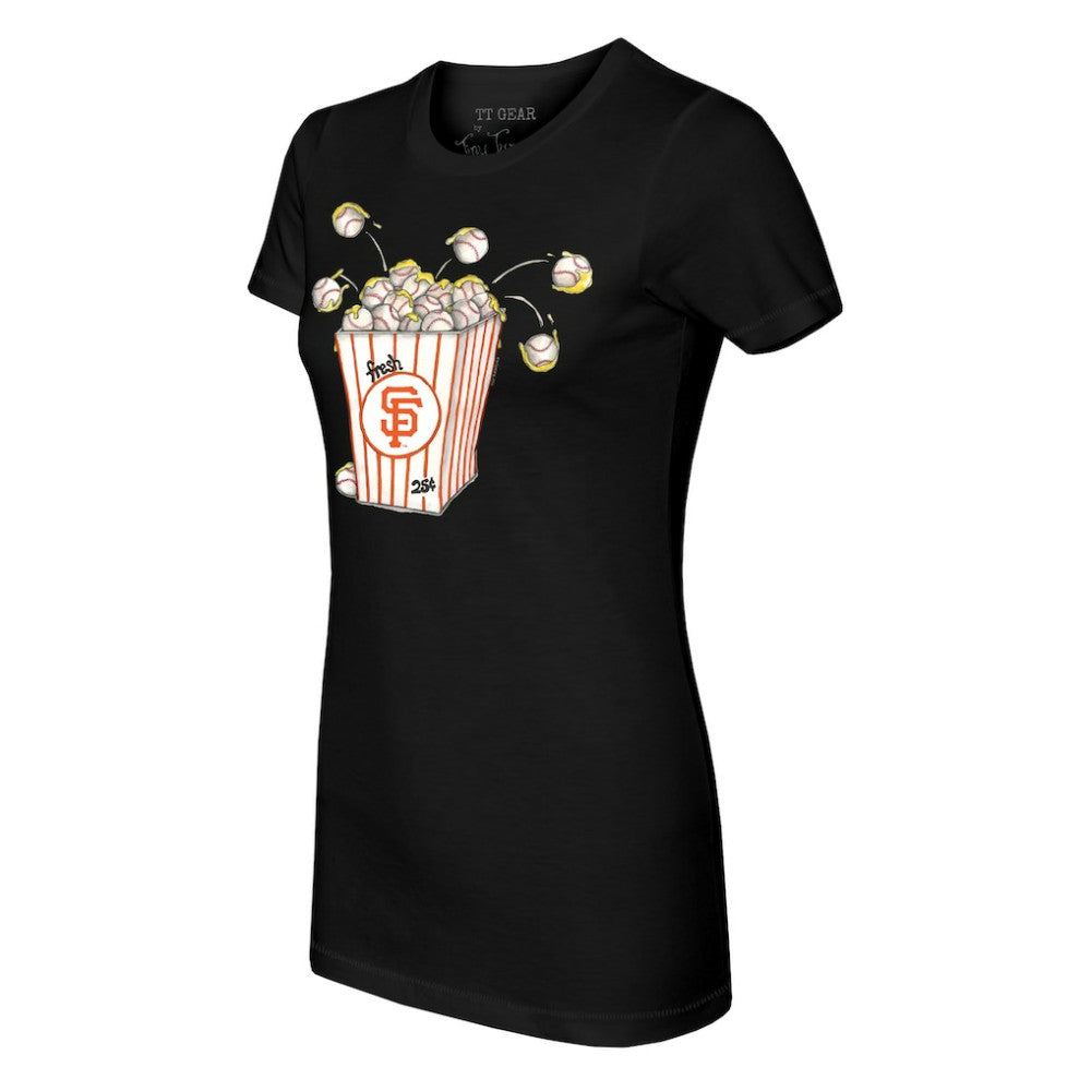 San Francisco Giants Tiny Turnip Women's Popcorn T-Shirt - Black - MLB Online