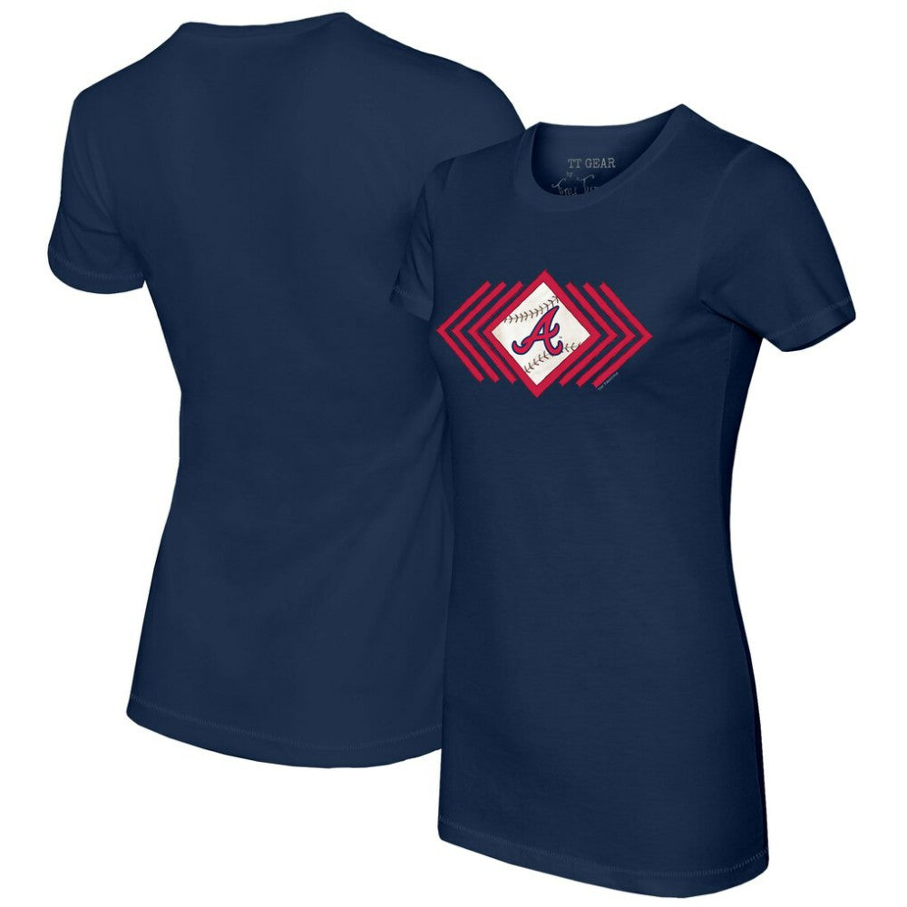 Atlanta Braves Tiny Turnip Women's Prism Arrows T-Shirt - Navy - MLB Lifestyle