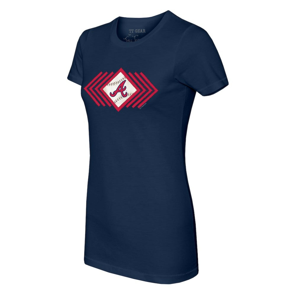 Atlanta Braves Tiny Turnip Women's Prism Arrows T-Shirt - Navy - MLB Lifestyle