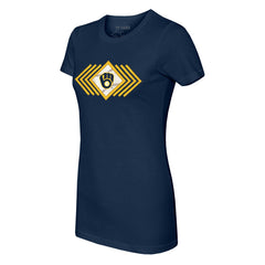 Milwaukee Brewers Tiny Turnip Women's Prism Arrows T-Shirt - Navy - MLB Discount