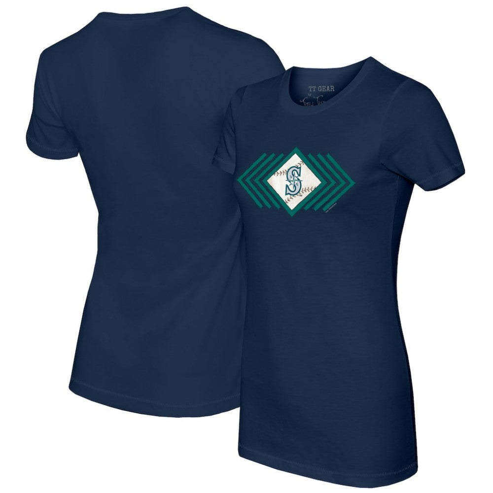 Seattle Mariners Tiny Turnip Women's Prism Arrows T-Shirt - Navy - MLB Lifestyle
