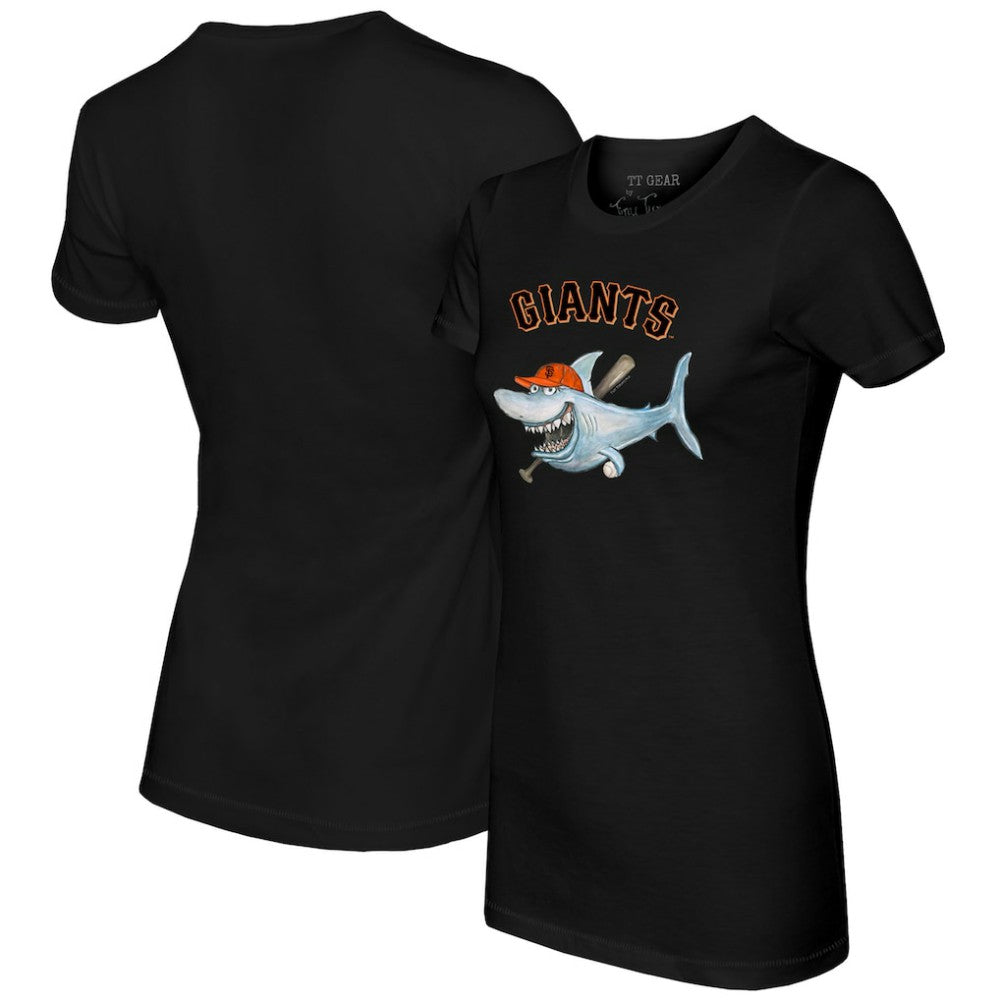 San Francisco Giants Tiny Turnip Women's Shark T-Shirt - Black - MLB Lifestyle