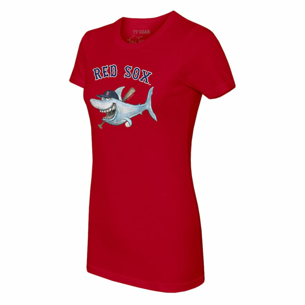 Boston Red Sox Tiny Turnip Women's Shark T-Shirt - Red - MLB Discount