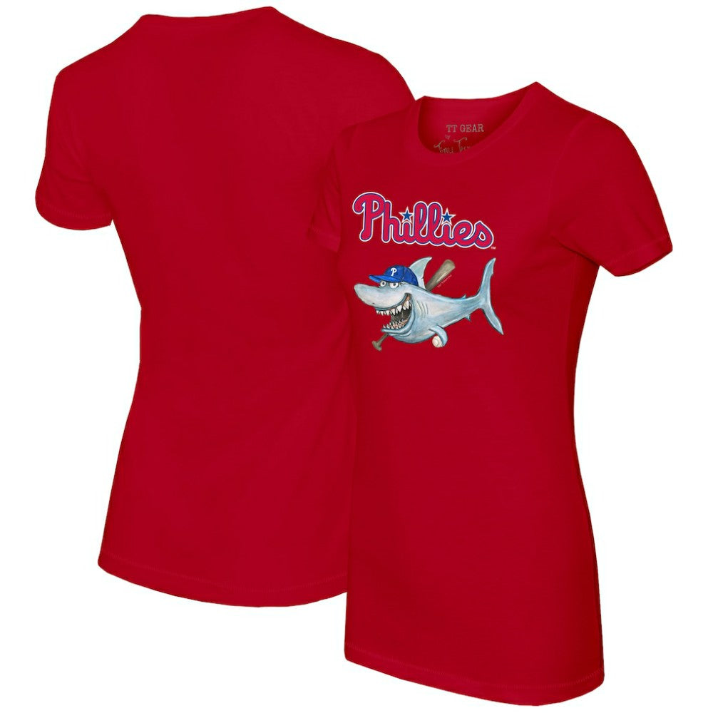 Philadelphia Phillies Tiny Turnip Women's Shark T-Shirt - Red - MLB Lifestyle