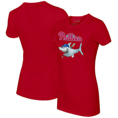 Philadelphia Phillies Tiny Turnip Women's Shark T-Shirt - Red - MLB Lifestyle