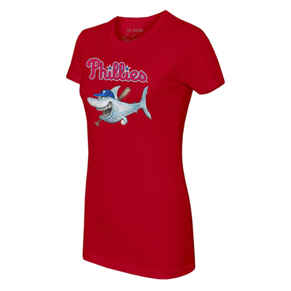 Philadelphia Phillies Tiny Turnip Women's Shark T-Shirt - Red - MLB Lifestyle