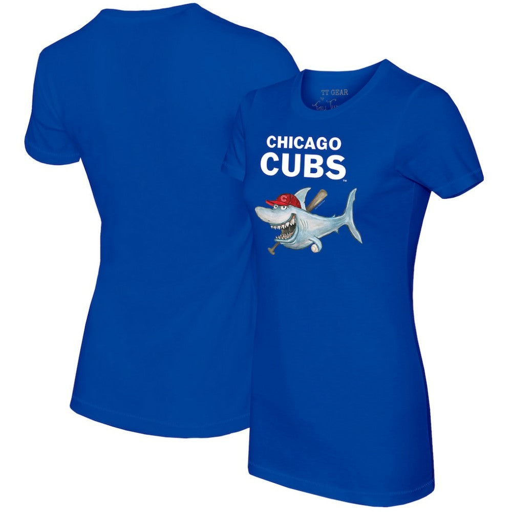 Chicago Cubs Tiny Turnip Women's Shark T-Shirt - Royal - MLB Lifestyle